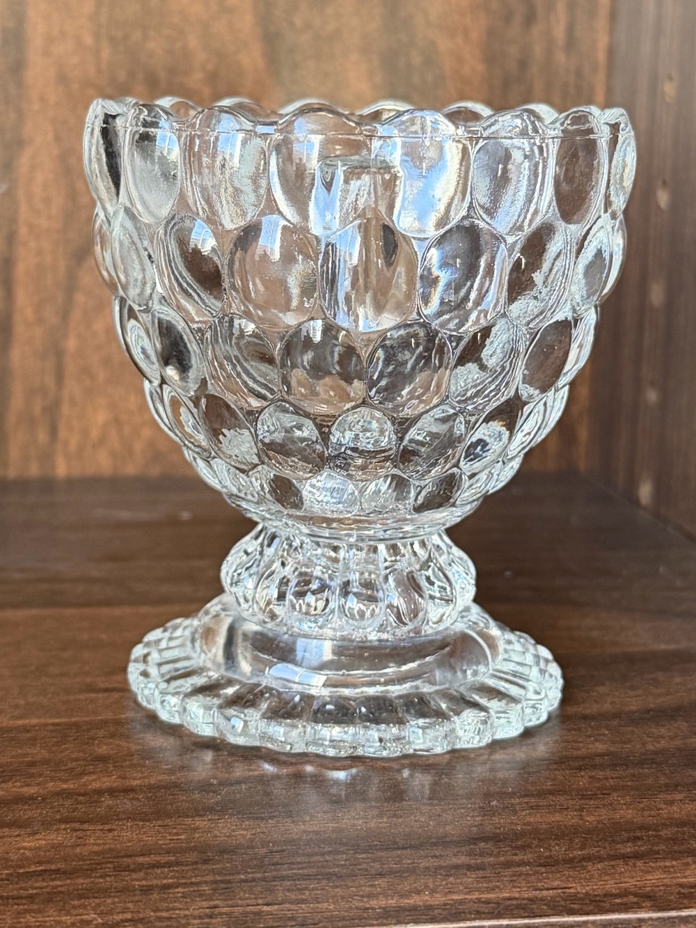 4” Avon Ovalique footed pedestal dish